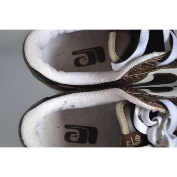 Nike Air Force 1 Premium Brown Snakeskin Men's 12 Sneaker 309096-121 Shoes White - Picture 14 of 16
